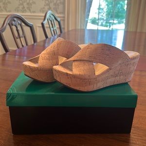 Chocolat Blu Cork Wedges Sz. 6